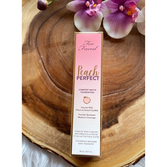 NWT Too Faced Peach Perfect Foundation- Sable - Picture 3 of 8